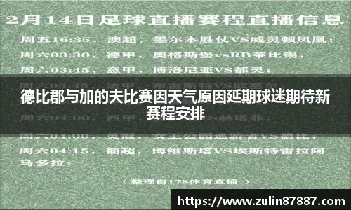 德比郡与加的夫比赛因天气原因延期球迷期待新赛程安排